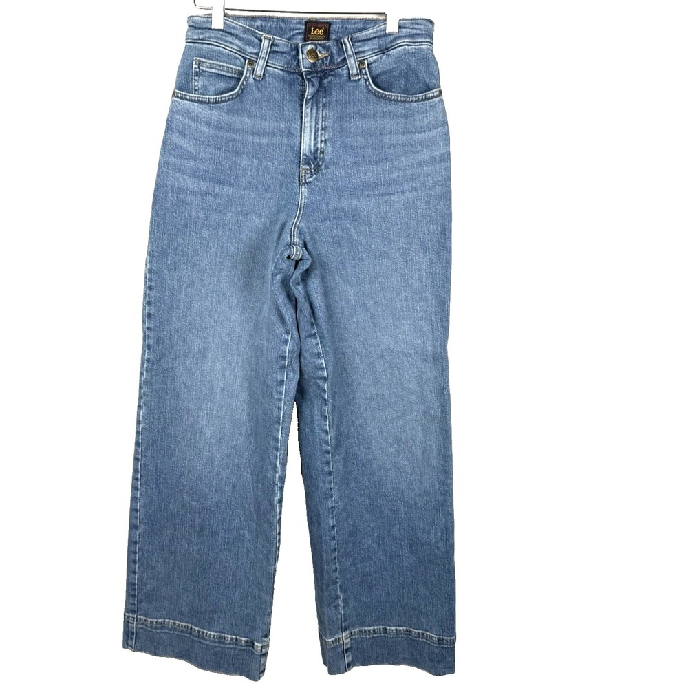 Lee Legendary High Rise Trouser Jeans - Size 6M - Elevated Retro Blue - Wide Leg